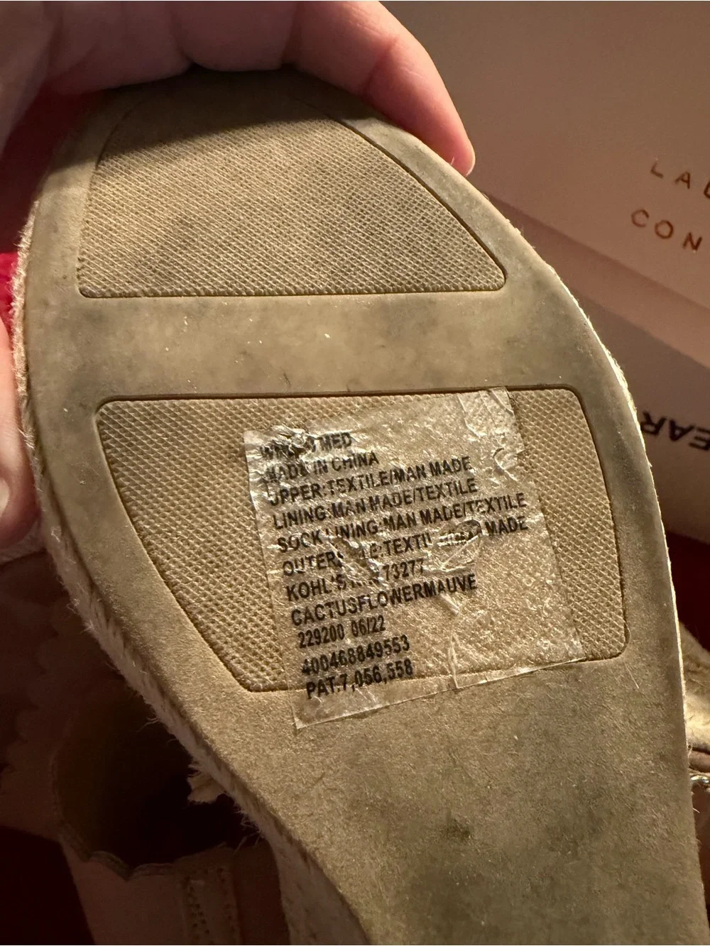 LC Lauren Conrad Scalloped Blush Suede Espadrille Wedges